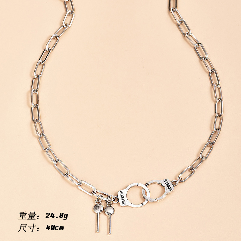 Fashion New Handcuffs Key  Necklace display picture 1