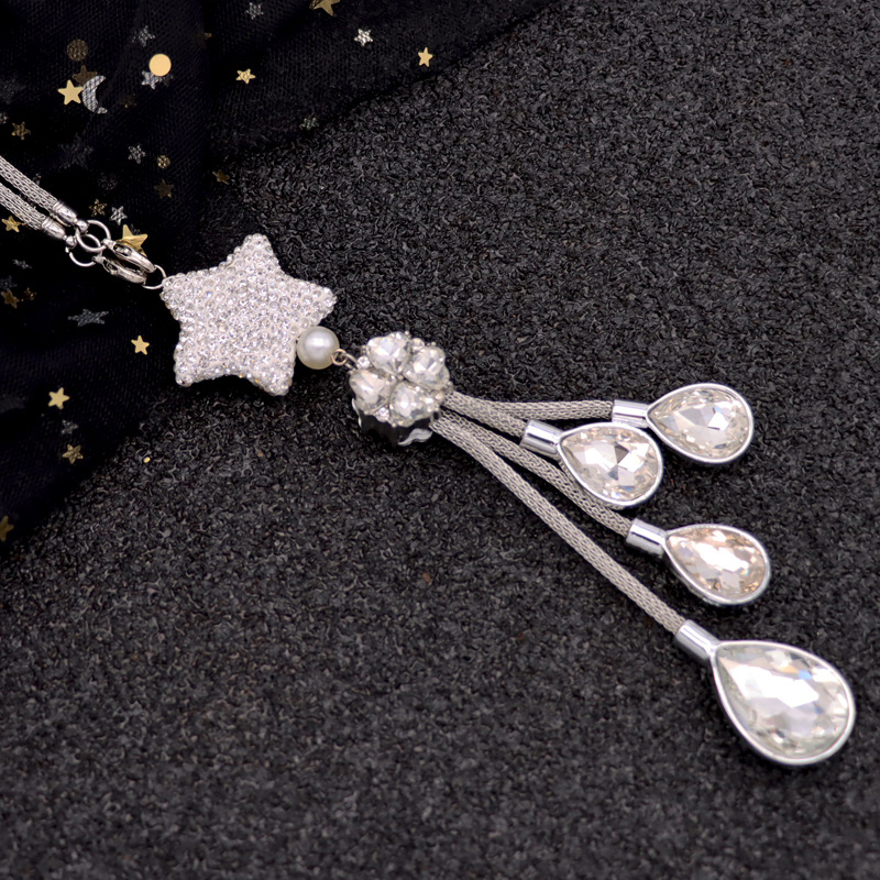 Car rearview mirror pendant metal pendant car Crystal Diamond Ball interior pendant car decoration rhinestone pendant ornaments