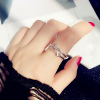 Fashionable design adjustable ring for friend, city style, internet celebrity, gift for girl