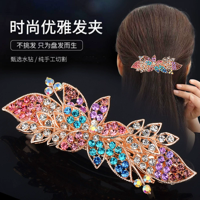 Metal Hairgrip Hairpin, Korean Style Floral Barrette, Adult Decorative Clip, 9×4×4 cm
