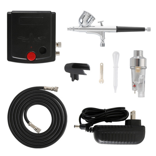 Manufacturer direct supply cross-border hot selling mini automatic shutdown double action airbrush kit model spray paint nail art tattoo