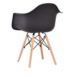 批发榉木实木脚北欧风伊姆斯椅子时尚家用加厚前台塑料靠背餐椅