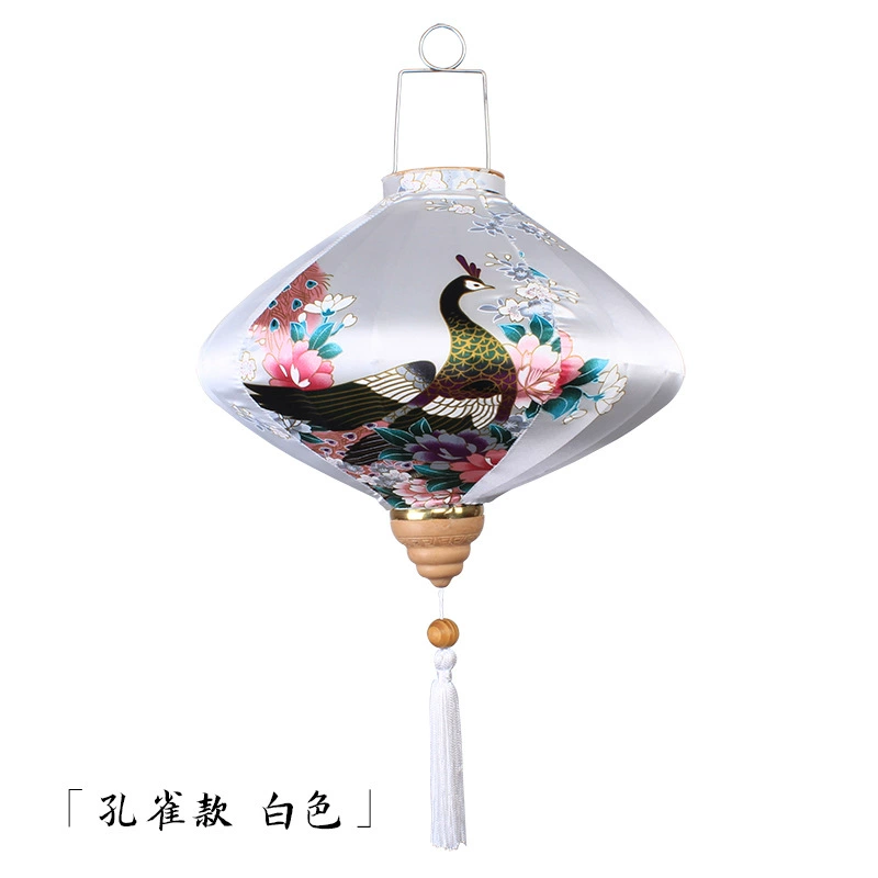 Chinese flashlight, festive Japanese lamp, peacock