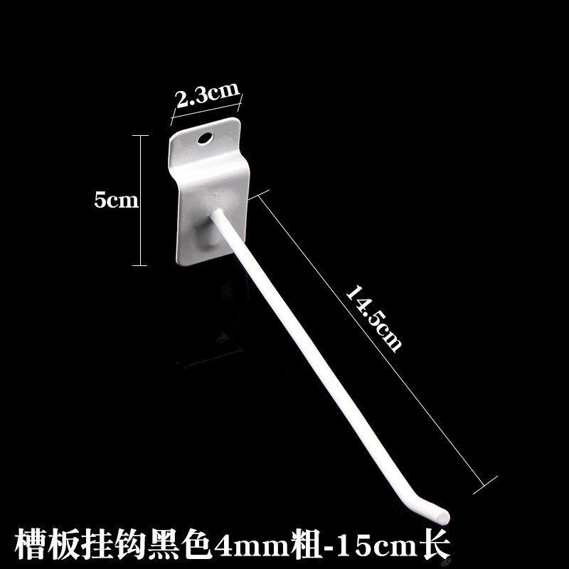 Venta al por mayor negrita ranura gancho de tablero colgante gancho de tablero universal gancho de teléfono móvil joyería estante gancho plata ranura gancho de tablero de pared