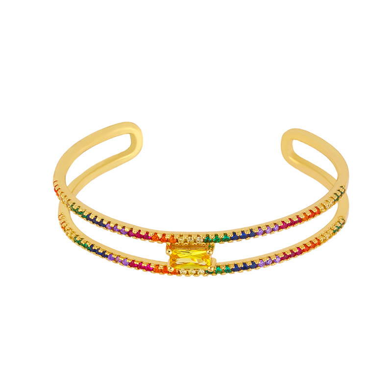 Bohemian Rainbow Bracelet Retro all-match Open Bangle Jewelry Gift wholesale nihaojewelry