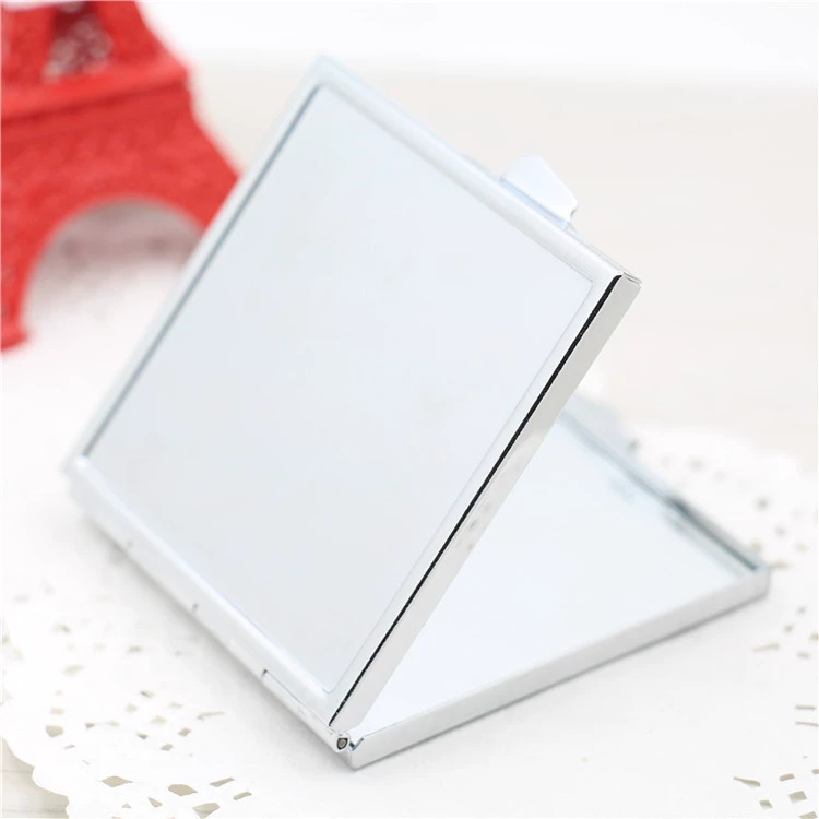 Compact Mirror heart-shaped, handmade, small portable pocket mirror, customizable logo