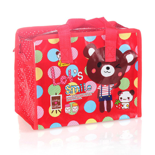 Amazon cross-border non-woven bag bento cartoon hand shopping bag color printed laminated student handbag