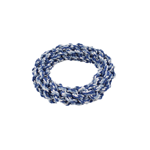 Pet dog toy chewing circle Artificial woven donuts Bite-resistant cotton rope toy circle Pet toy