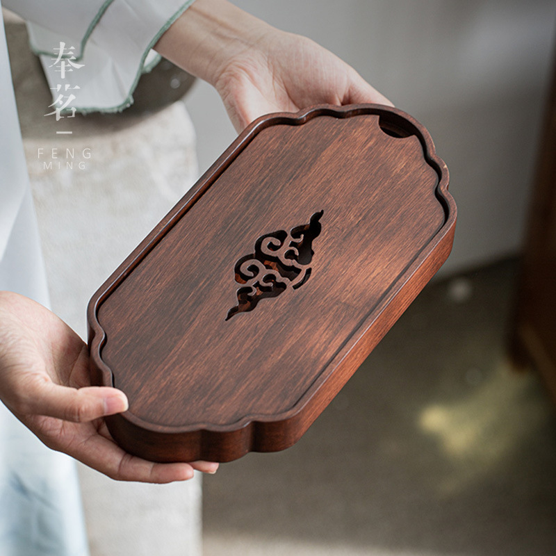 重竹干泡盘 储水式茶盘干泡台家用功夫茶具竹制壶承蓄水壶托