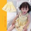 Summer tank top, sleevless dress, skirt, dress with sleeves sleevless, season 2021, children's clothing, with embroidery