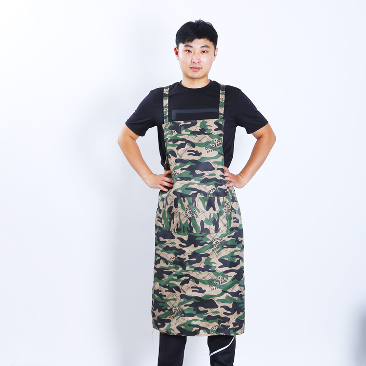 남성 스트랩 레이스 앞치마 위장 벨트 포켓 어깨 민소매 앞치마 도매 재고 큰 할인
