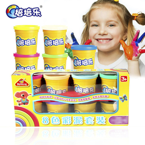 Peipela B eight-color large cup diy clay toy non-drying clay 10-color refill