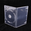 Thick single rectangular 14 % transparent CD/DVD disc box plastic packaging box can be inserted in color page dishes