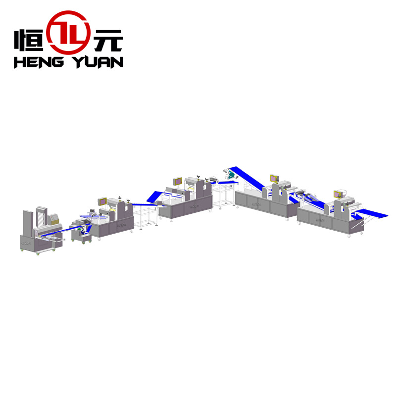 恒元自动起酥开酥机 全自动包酥机  起酥生产线 全自动起酥生产