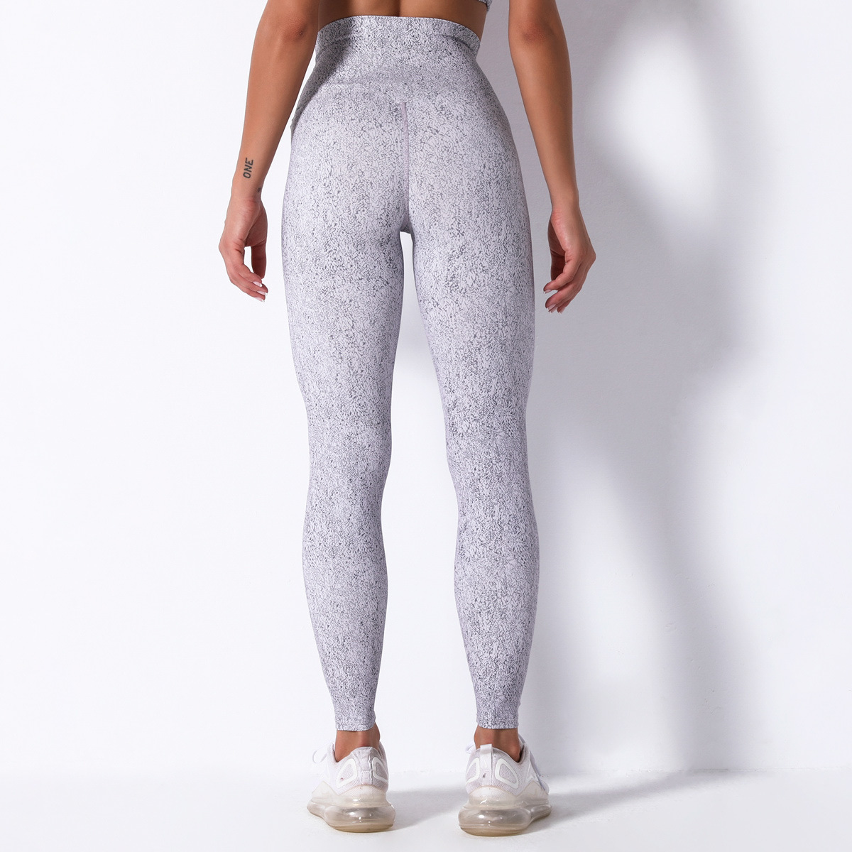 Pantalones de yoga transpirables que absorben la humedad y levantan la cadera con estampado NSNS10702