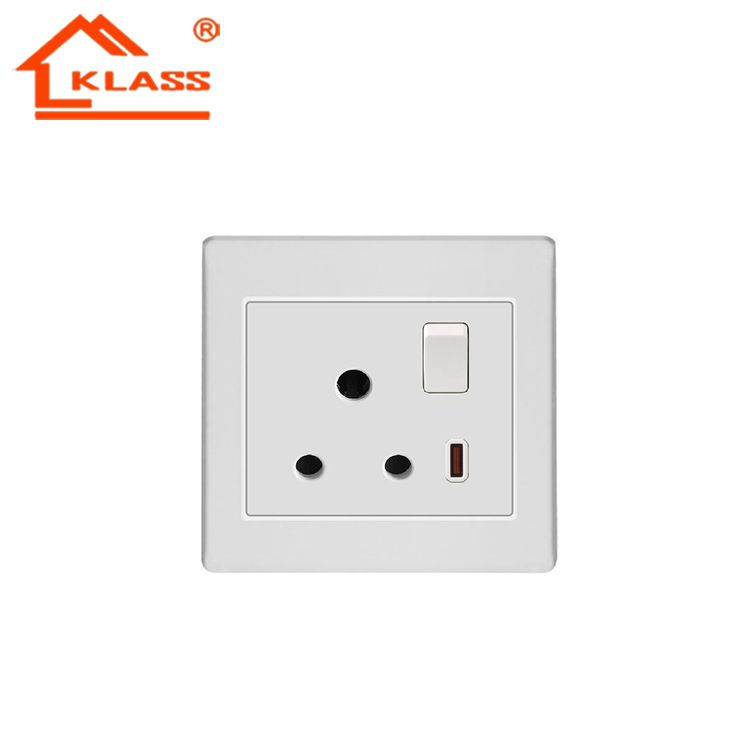 越南式外贸出口厂家86型变态点开关墙壁平板插座15a插座带灯