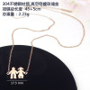 Accessory for beloved, pendant stainless steel, golden necklace engraved, pink gold