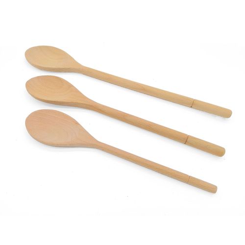 Long handle wooden spoon, beech round wooden spoon, cooking stirring spoon, baking wooden spoon, no paint and no wax