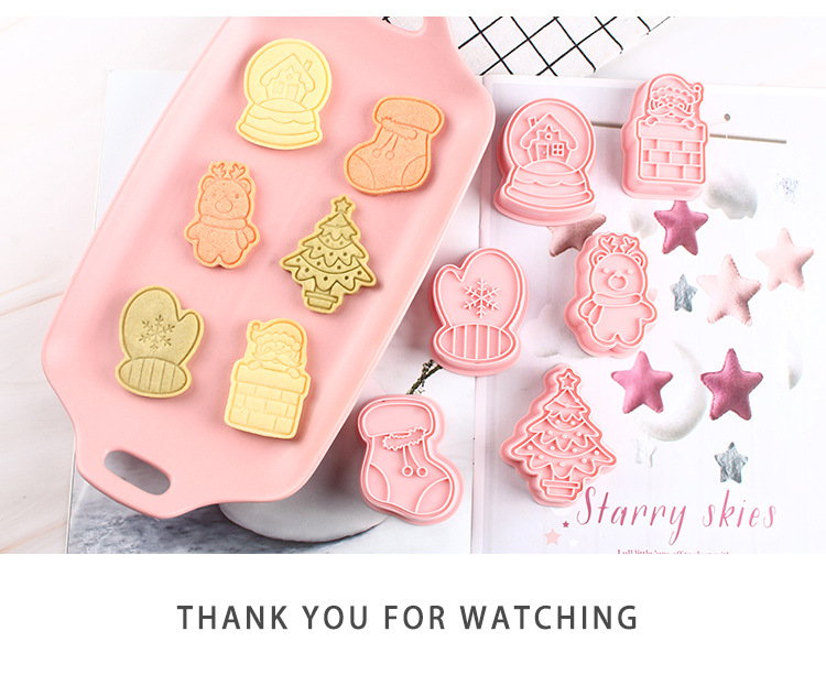 Christmas Cute Cartoon Plastic Kitchen Molds 6 Pieces display picture 3