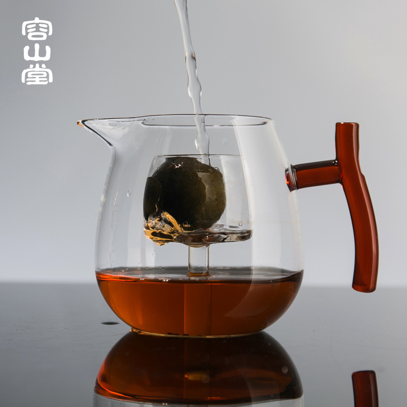 容山堂玻璃公道杯泡茶器耐热加厚过滤内胆花茶杯小青柑普洱泡茶壶