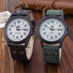 Cross-border foreign trade men's personalized fashionable trend Harajuku style men's large dial casual calendar watch