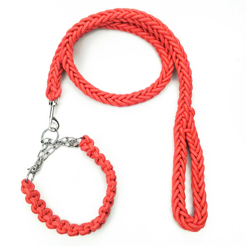 Braided eight-strand rope pet collar leash bone harness dog leash dog leash Shuangyu pet supplies