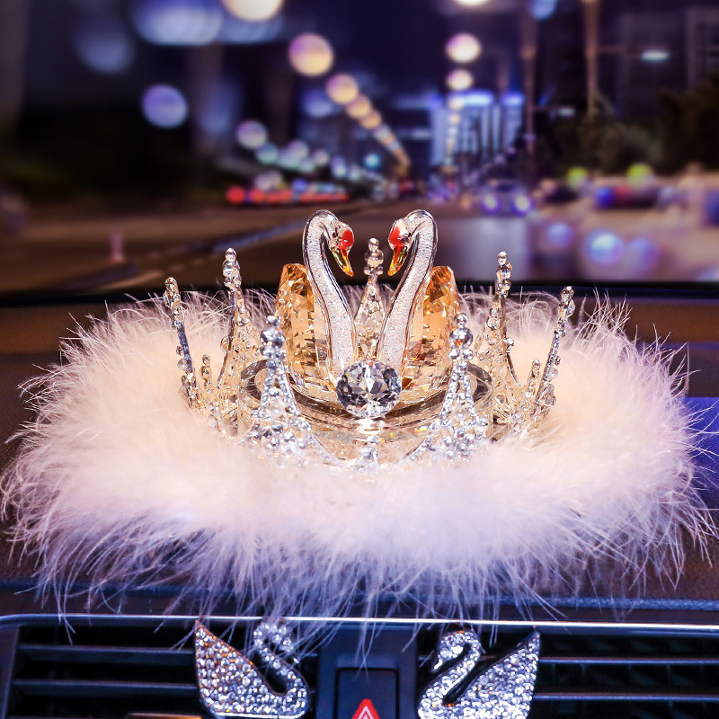 빨간 머리 샴페인 백조 향수 시트 + 크라운 A + 깃털 미끄럼 방지 매트