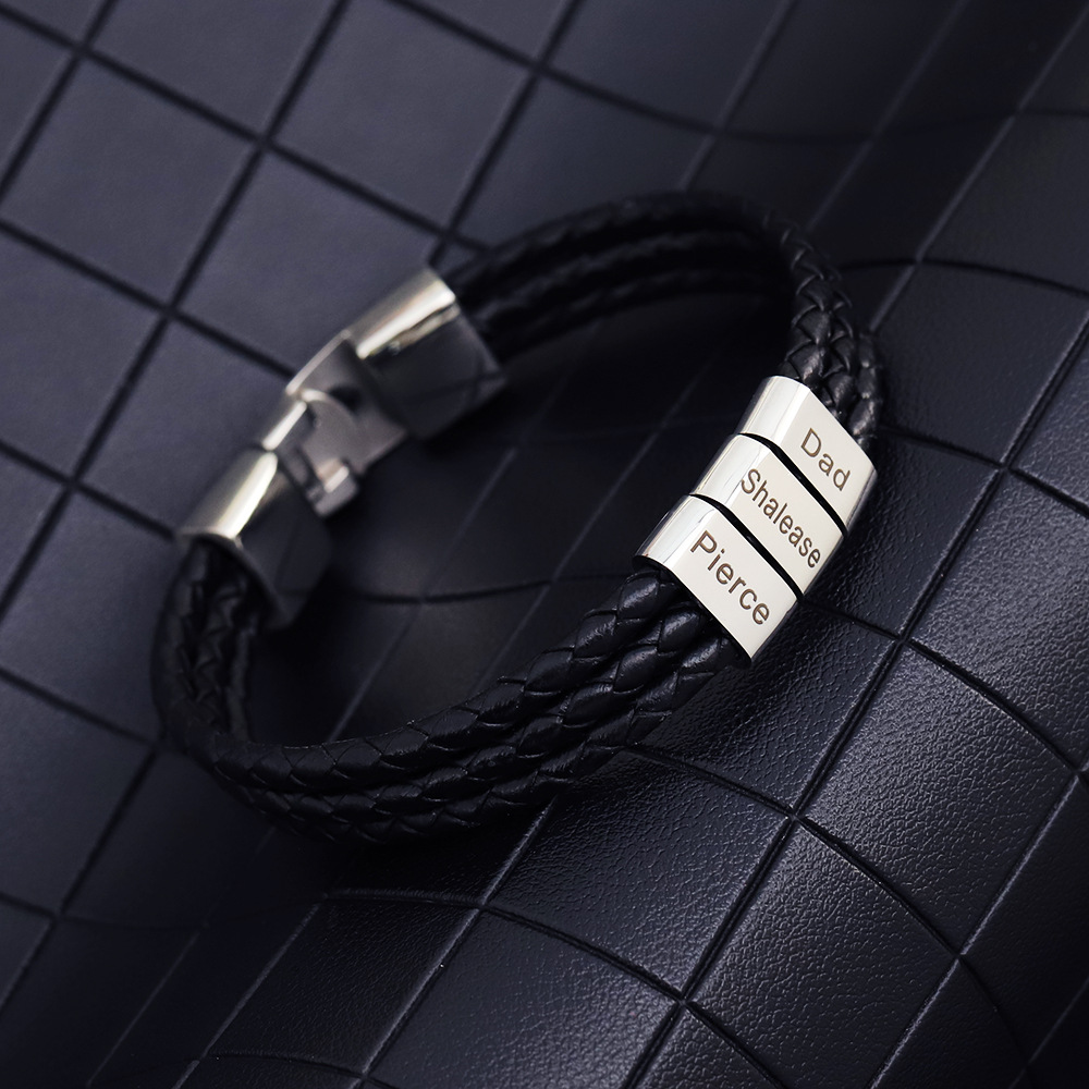 Mode Brief Rostfreier Stahl Armbänder Edelstahl Armbänder display picture 4