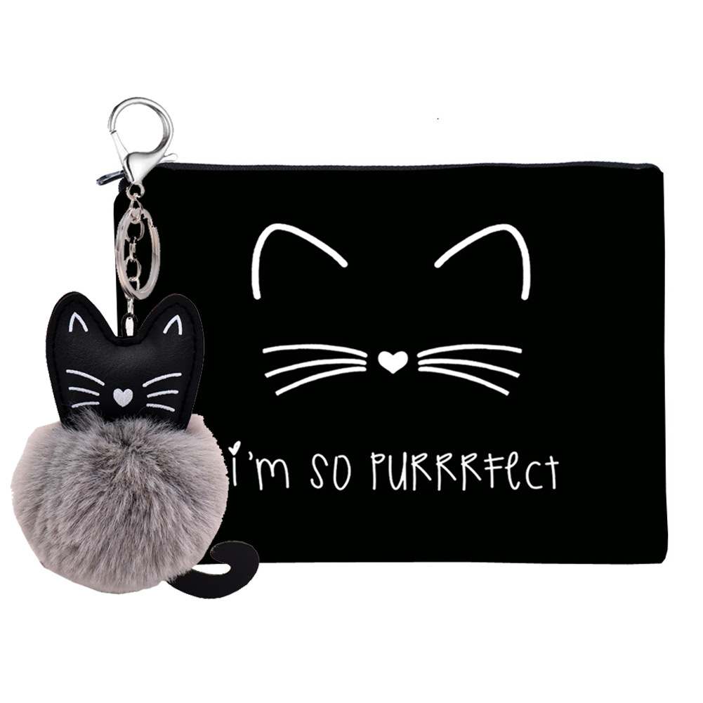 Cute Cat Oxford Cloth Square Makeup Bags display picture 1