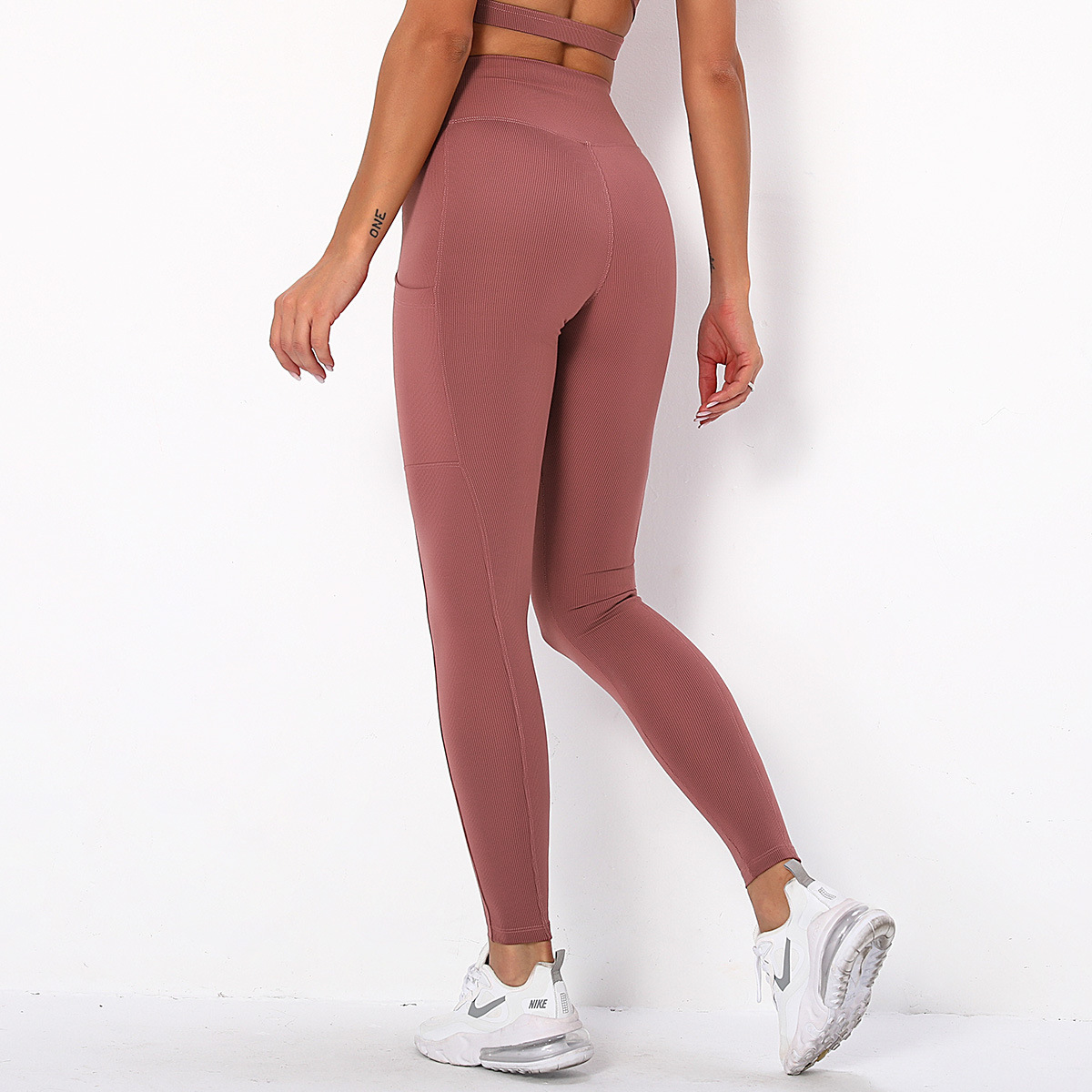 pantalones de yoga con bolsillo a rayas NSNS12752