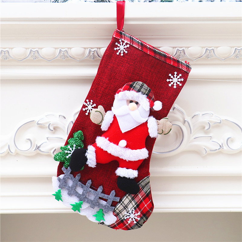 Christmas Cartoon Style Bear Elk Cloth Party Christmas Socks 1 Piece display picture 2