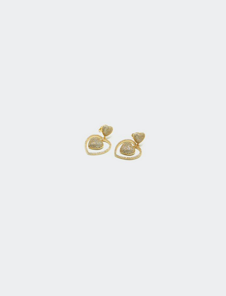 fashion zircon hollow heartshaped goldplated earringspicture5