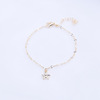 Beach ankle bracelet handmade, accessory with tassels, European style, simple and elegant design