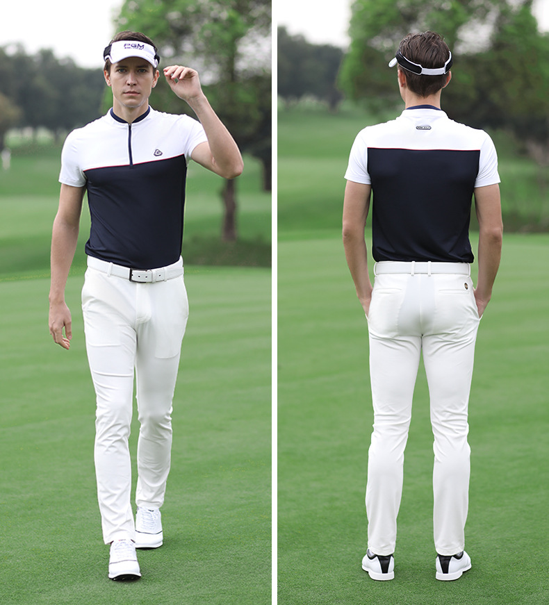 Áo thun golf nam ngắn tay thoáng khí nhanh khô — YF255-Đỏ Trắng, YF247-Áo màu xanh navy xám, YF263 ngắn tay trắng xám, YF255-Trắng Đen chi tiết 7
