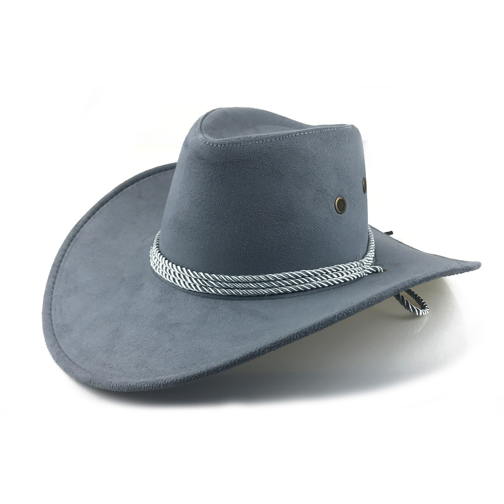 Hombres Retro Estilo Clásico Color Sólido Grandes Aleros Sombrero De Vaquero display picture 4