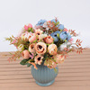 European style simulation rose Plastic Single Tea Rose Wedding celebration arch flower arrangement a living room table Place Silk flower