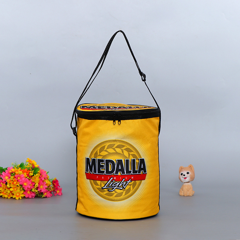 创意圆桶铝箔手提保温袋定做牛津布保温包定制加厚保温桶厂家|ms