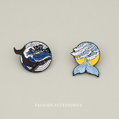 Whale Brooch for Men & Women: Cute Japanese-Style Badge, Instagram-Fashionable, Personalized Pin with Backpack Decorations
