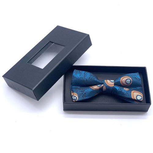 A peacock feather pattern formal tie made of 1200 needle high-density three-dimensional fabric, manufacturer