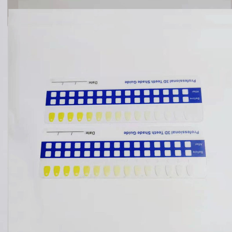 亮白美牙笔比色板比色卡 PVC防水牙齿比色卡批发