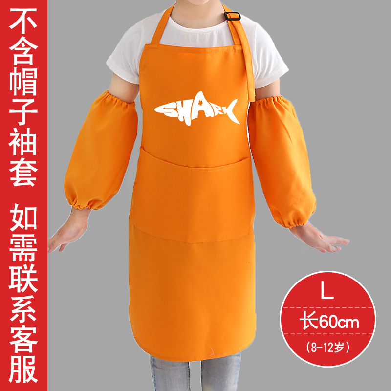 Delantal de pintura de color sólido de moda de estilo coreano anti-incrustante y a prueba de aceite cintura de jardín de infantes ropa de pintura para niños logotipo impreso personalizado