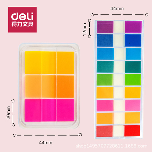Efficient 25908 Colorful Classification Index Stickers Highlight Marking Indicator Note Pads Boxed Memo Notes