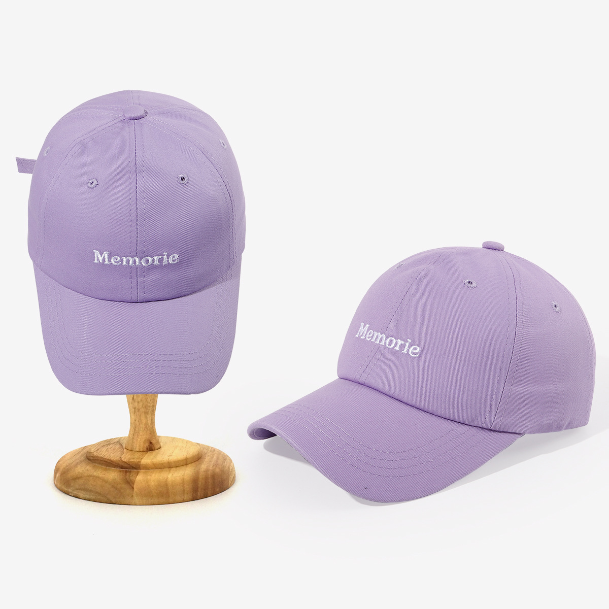 Small Letter Embroidery Lilac Cap Baseball Cap Student Street Shade Cap Custom Wholesale Nihaojewelry display picture 4