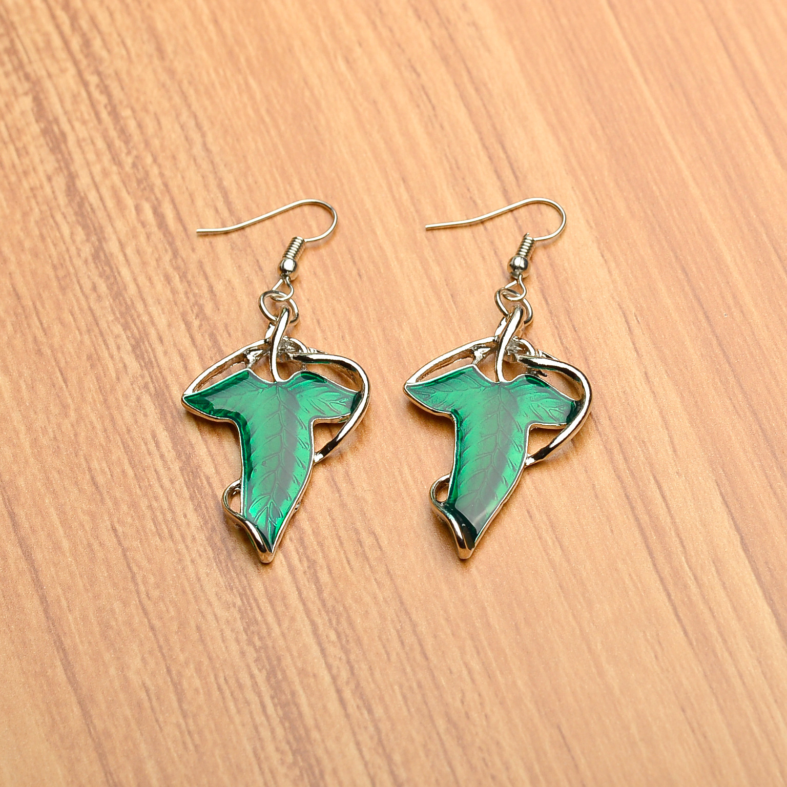 Fashion New Simple Style  Ring King  Green Leaf Earring Wholesale Nihaojewelry display picture 6