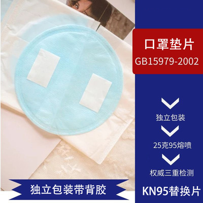 MASK PAD PM2.5過濾片替換墊片成人兒童獨立三層防護壹次性口罩墊
