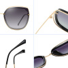 Fashionable glasses solar-powered, metal sunglasses, city style, wholesale