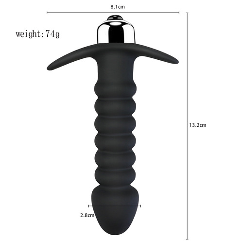 Adult products wholesale threaded vibrating silicone anal plug female masturbation device gay supplies AliExpress