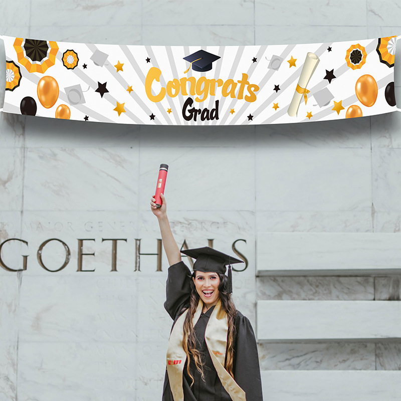 FELICITACIONES GRADO temporada de graduación banner poster Amazon nueva bandera colgante bandera de la puerta Bandera de graduación personalizada image 3