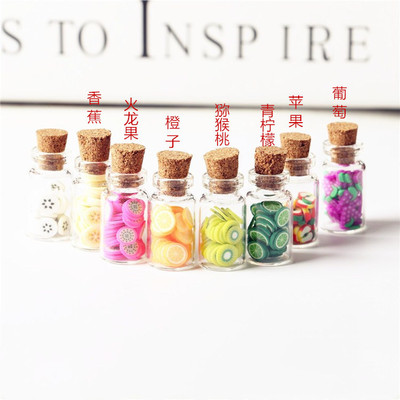 1: 12 Dollhouse DOLLHOUSE Mini re-ment  parts Canned fruit Miniature Model originality Earrings Accessories