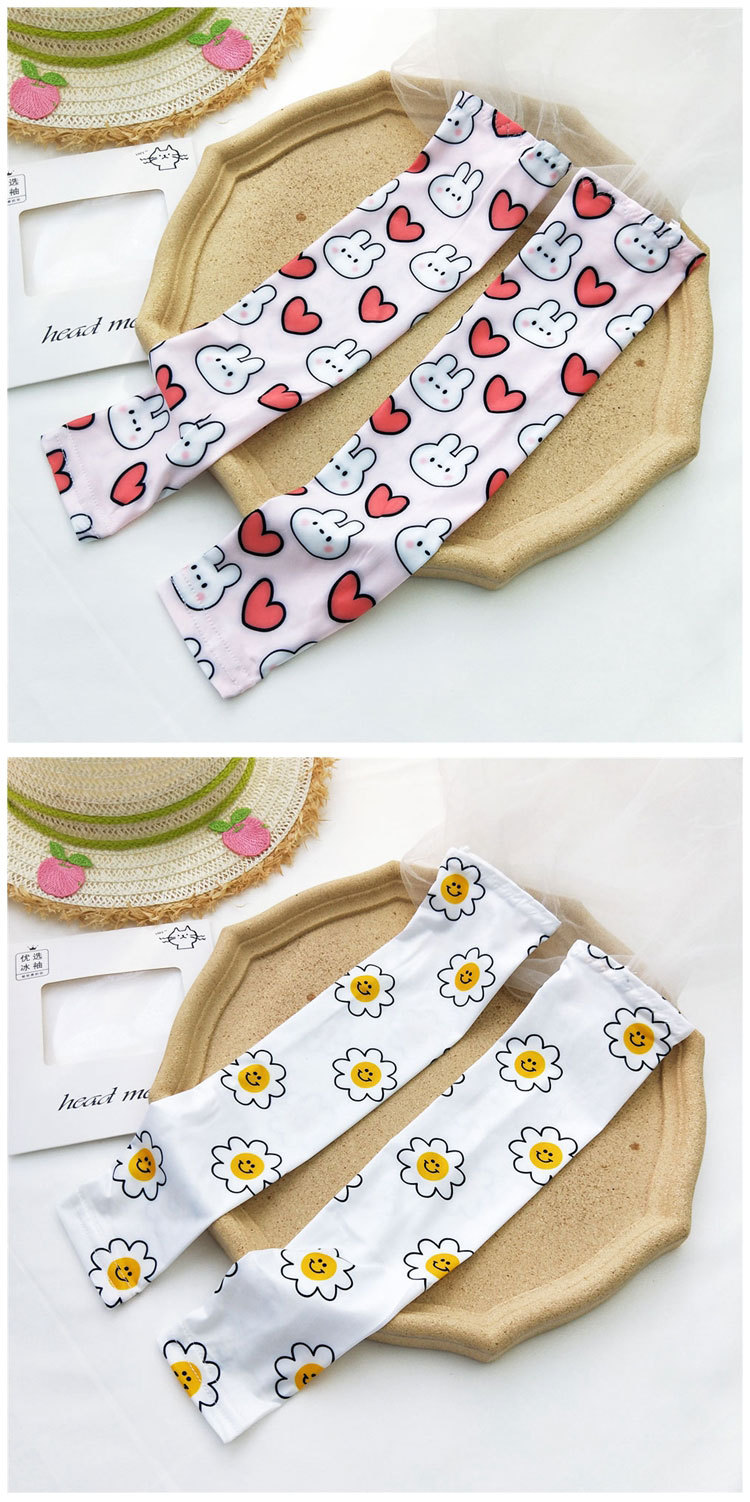 Children's Cartoon Ice Sleeves Summer Ice Silk Sunscreen Sleeves Cute Baby Kids Cute Gloves Sleeves Wholesale Nihaojewelry display picture 10